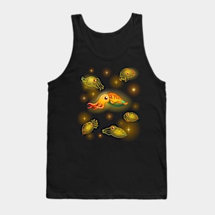 Glowing golden cuttlefish under deepsea Tank Top